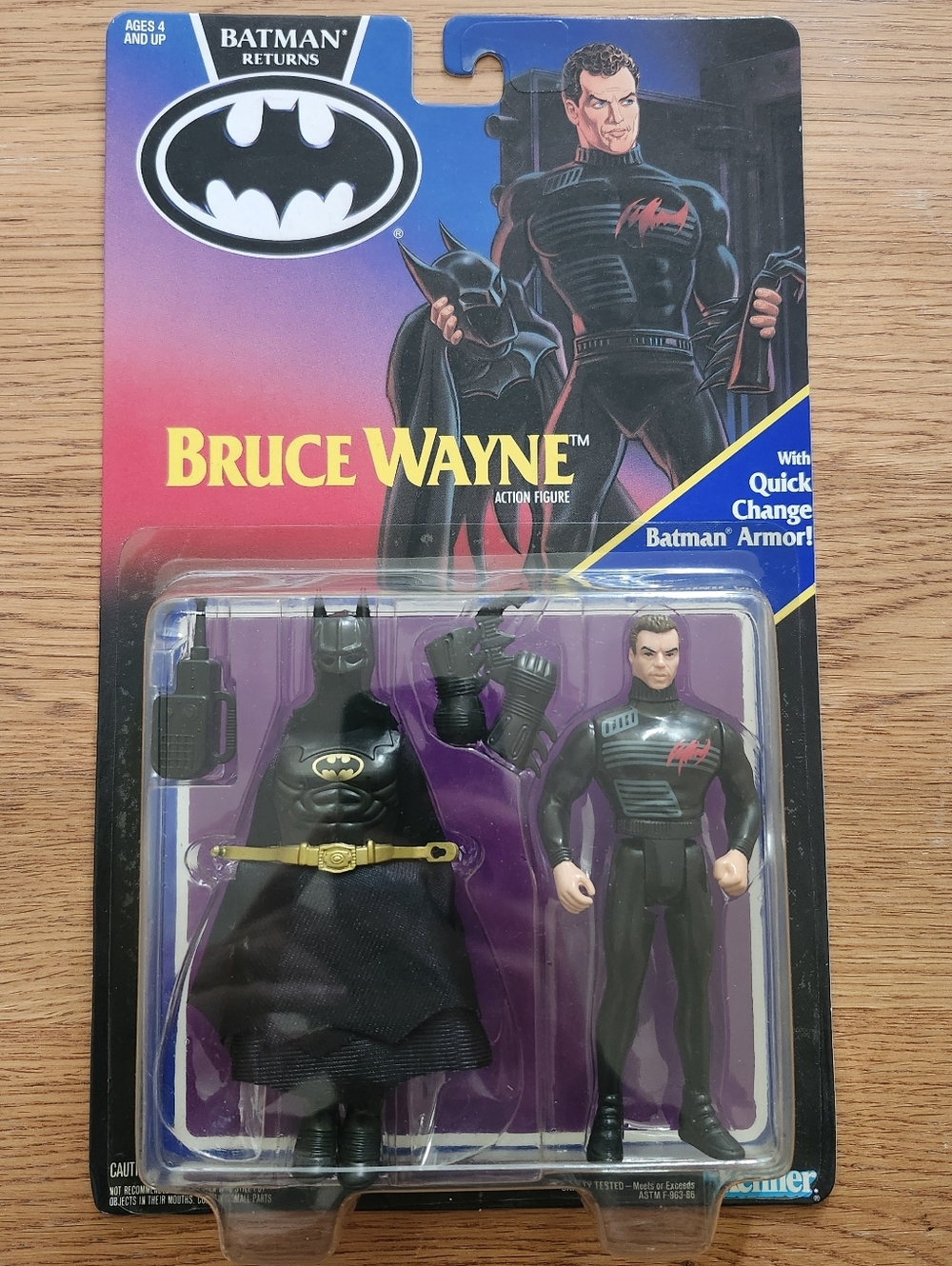 1991 Batman Bruce Wayne Action Figure with Quick Change Armor